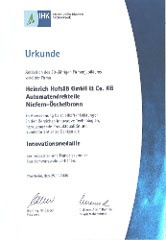 IHK certificate for innovation